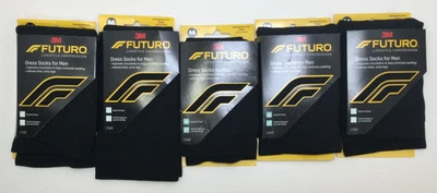 3M Futuro Compression Dress Socks For Men Firm, Medium, Black, (5PK) - Image 1 of 3