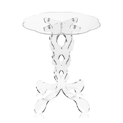 iPLEX Arabesco Tavolino da Caffè in PMMA 36x43cm Trasparente Made in Italy - Immagine 1 di 2