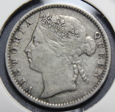 1891 Straits Settlements Silver 10 Cents - Victoria - KM# 11 - Image 1 of 2