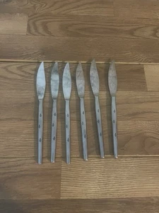 Juego de 6 cuchillos para carne EVERBRITE de acero inoxidable de colección Mid Century moderno Japón - Imagen 1 de 7