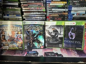 Xbox 360 5 Game Bundle Marvel Ultimate Alliance Forza 2 Bioshock Halo Anniversar - Picture 1 of 3