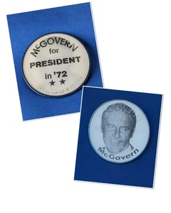 McGovern Political Flasher Button Pin McGovern for President In ‘72 Diameter 2.5 - Picture 1 of 3