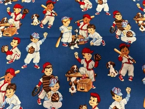 "Little League" Alexander Henry cotton quilt fabric rare 2 Yds - Picture 1 of 4