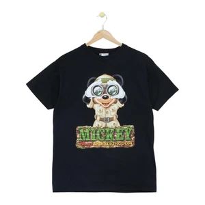 Vintage Disney T-Shirt Mens Size M Black Animal Kingdom USA Made 90s - Picture 1 of 15