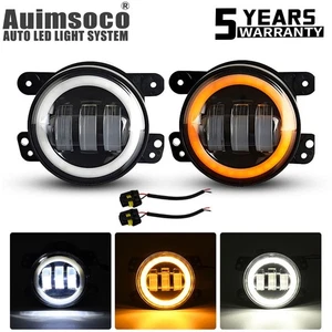 4"inch Round LED Fog Lights Front Bumper For 1994-2001 Dodge RAM 1500 2500 3500 - Picture 1 of 9