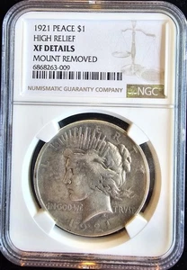 1921 P Peace Dollar * Key Date* NGC XF details - Picture 1 of 2
