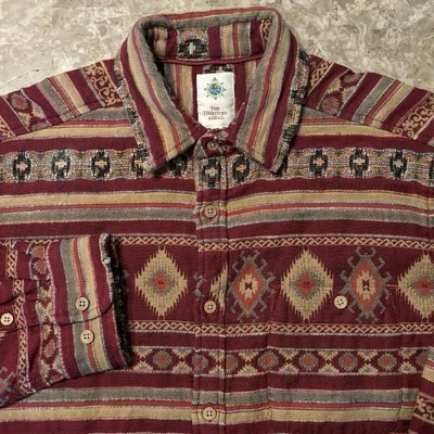Territory Ahead Shirt Mens Large Southwestern Aztec Long Sleeve Thick Knit - Image 1 of 4