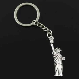 Schlüsselanhänger Lady Liberty Silber Amerikanische Unabhängigkeit New York Key Chain/Keyring - Bild 1 von 3