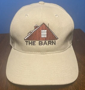 VINTAGE “The Barn” Strapback Hat - Falcon Headwear Khaki Cap Adult One Size 90s - Picture 1 of 11