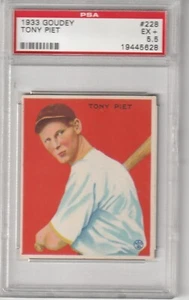 1933 Goudey Tony Piet #228, PSA EX+ 5.5 - Picture 1 of 2