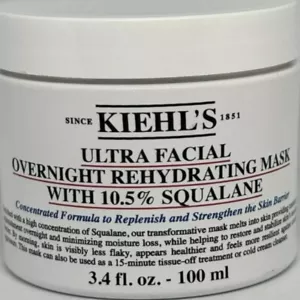 Kiehl's Ultra Facial Overnight Rehydrating Mask With 10.5% Squalane 100ml 3.4 Oz - Picture 1 of 5