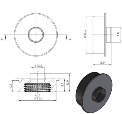 MARKENLOS Reparatursatz Ring Drehbetätigung Adapter Abfluss passend für Blanco Spüle