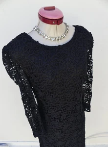 LIZ JORDAN Black Lace DRESS Size Aus 18 NWT Gothcore Party Cocktail Evening - Picture 1 of 6