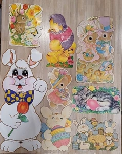 Vintage Lot of 8 Paper Easter Decorations Eureka Hallmark Beistle - Picture 1 of 22