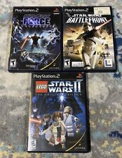 Lot Of 3 Star Wars: Battlefront, Force Unleashed, Lego Star Wars II PS2 CIB