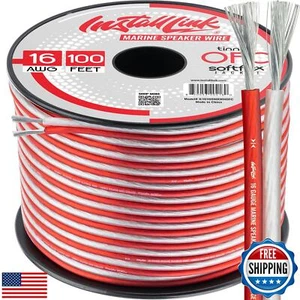 Install Link 16 AWG Gauge Marine Speaker Wire Cable, Tinned OFC (100 Feet) - Picture 1 of 5