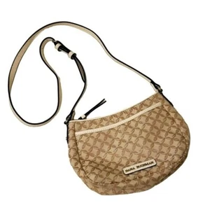 Dana Buchman Crossbody Purse Bag Zip Close Diamonds White Tan Cream Women's OS - Picture 1 of 16
