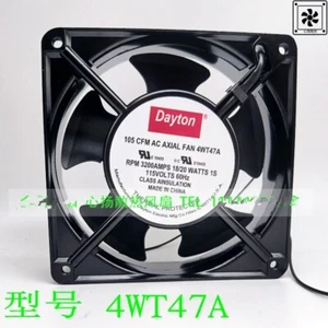 1 PCS  Dayton Fan 4WT47A 105 CFM  115V  18/20W 12038 12CM 2 wire aluminum frame - Picture 1 of 3