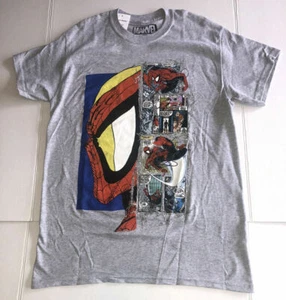 spiderman marvel Spidey Profile Comic Book T-Shirt Gray disney authentic - Picture 1 of 12