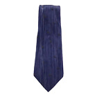 Trussardi Collection Vintage Men's Silk Tie Blue thin stripe Geometric 