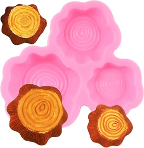 Tree Stump Fondant Mold Wood Bark Silicone Molds for Cake Decorating Sugar Craft - Picture 1 of 12