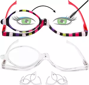 Magnifying Makeup Glasses with Flip Down Lens - 2 Pack +2.00 Strength - Picture 1 of 12