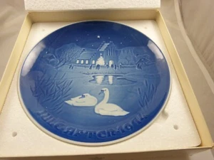 Plato de Navidad vintage Royal Copenhagen Jule después de 1974 cisne Bing & Grondahl - Imagen 1 de 4