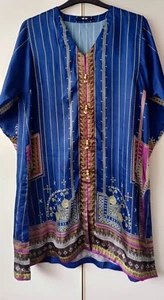 Khaadi Limelight Sana Safinaz Baraoque Silk Printed Kurta Medium - Picture 1 of 4