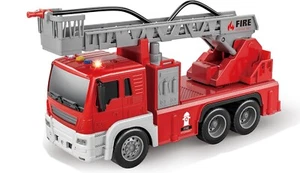 Hot Red City Fire Ladder Truck Fire Engine Cars Vehicle 1:16Toys Model For Kids - Picture 1 of 4