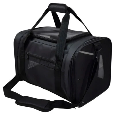 Nobby Tragetasche Hany schwarz für Hunde bis 8 kg, 51x33x33 cm, abwaschbar - Bild 1 von 3