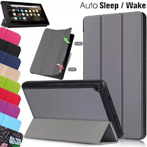 Custodia Per Amazon Fire HD 10 8 7 2024 23 22 Pelle Flip Stand Slim Smart Cover - Foto 1 di 23