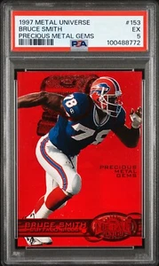 1997 Metal Universe PMG Bruce Smith RED /150 PSA 5 BILLS #153 - Bild 1 von 2