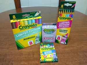 Edición Limitada 8 Colores Retirados Crayola Crayones Lápices y Marcadores y Pastel Nuevo en Paquete - Imagen 1 de 3