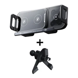 Soporte de ventilación de aire de montaje de cargador de coche inalámbrico con abrazadera automática para teléfono inteligente tableta - Imagen 1 de 21