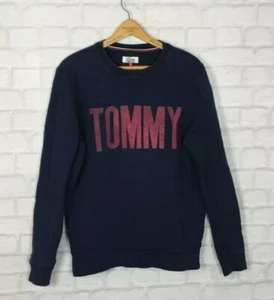 DE COLECCIÓN RETRO AÑOS 90 TOMMY HILFIGER SUÉTER SUDADERA JUMPER FESTIVAL DEPORTIVO BRILLANTE - Imagen 1 de 3