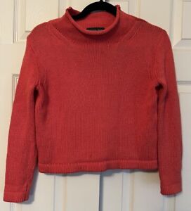 J Crew Red Crop Rollneck Sweater, XS