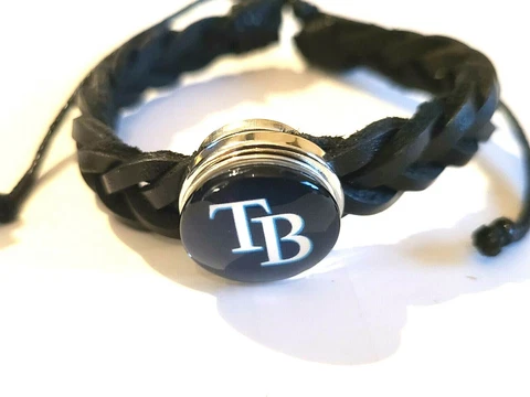 Tampa Bay Rays MLB Snap Bracelet  w Snap or Snap only. Fits Ginger snaps Cover