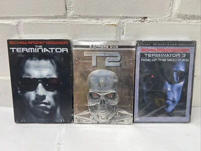 TERMINATOR 1 (1984), 2 (1991), 3 (2003) 3-DVD LOT BRAND NEW ARNOLD SCHARZENEGGER - Image 1 of 4