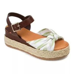 NWT Journee Adriann Women's Espadrille Wedge Sandals New In Box! Free Gift! - Picture 1 of 3