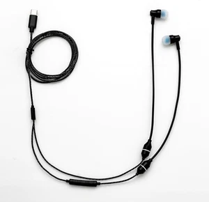 Słuchawki z rurką powietrzną antypromieniową z wtyczką USB-C, ochrona EMF czarne - Zdjęcie 1 z 9