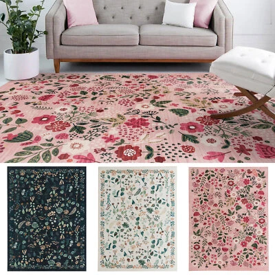 Extra Large Tropical Rug Black Ivory Warm Lounges Carpet Corridor Runner Mat - image 1 of 4