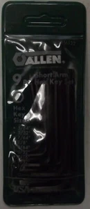 Allen 56122 9pc Short Arm Hex Key Wrench Set USA - Picture 1 of 1