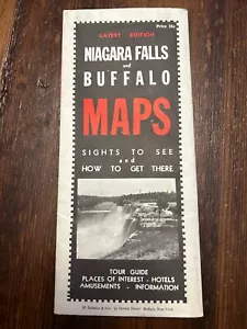 Vintage 1940er Niagarafälle und Büffelkarten Sehenswürdigkeiten zu sehen und wie man dorthin kommt - Bild 1 von 21