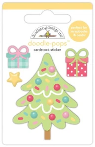 DOODLEBUG DOODLE-POPS 3D STICKERS - DECK THE HALLS - 2.5" x 3.75" SCRAPBOOK SAFE - Picture 1 of 1
