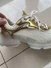 Christian Dior White/Gold Leather Vibe Trainers Uk 7 Euro 40