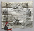 [FRANC-MAÇON] Rare brevet maçonnique sur parchemin. Avec Cachet dans boite. 1809