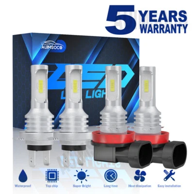 For Volvo XC60 T5 T6 Sport Utility 2014-2017 H7 H11 LED Headlight High Low Bulbs - Image 1 of 4