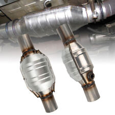 2x Universal Catalytic Converter Stainless Steel 2.25'' Inlet &Outlet High Flow