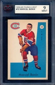 1959-60 PARKHURST Hockey NHL #12 Marcel Bonin KSA 9 MINT Montreal Canadiens Card - Picture 1 of 2