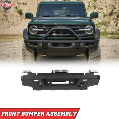 Front Bumper Lower Plate W/D-ring Mounts Fit For Ford Bronco 2021-2025 2/4 Doors Foto 1 de 4
